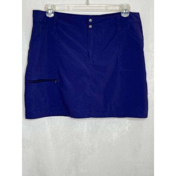 World Wide Sportsman dark blue athletic nylon skort w/ pockets women's size 16 - Picture 1 of 5